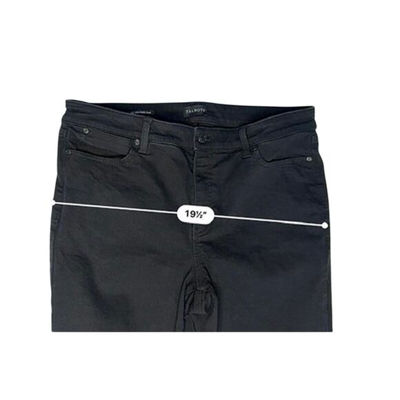 Talbots Slim Ankle Jean‎ 14 Stretch Black Goth Tailored Soft Casual - Picture 5 of 11